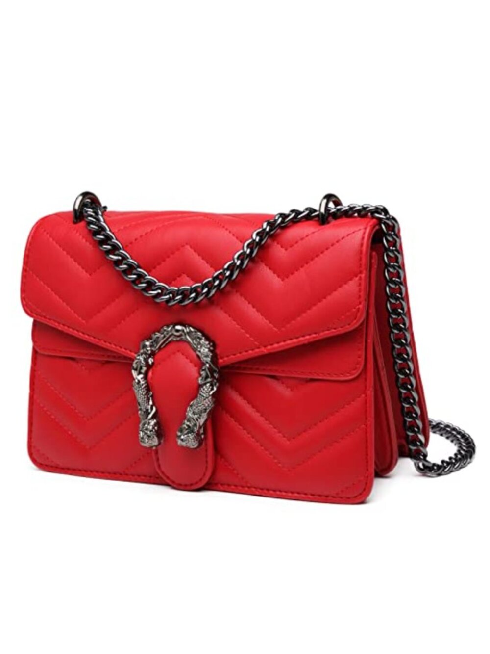 MYHOZEE Snake Printed Faux Leather Crossbody Clutch Purse